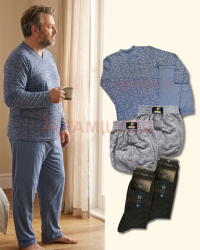 Мъжки комплект от пижама, бельо и чорапи, размер 3XL