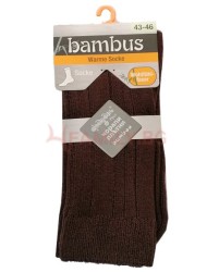 Плътни чорапи Бамбук тъмнокафяви,  размери 43-46