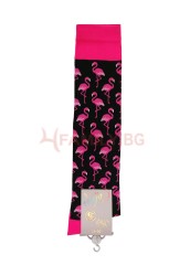3/4 чорапи с мотив Фламинго, размер 38-31