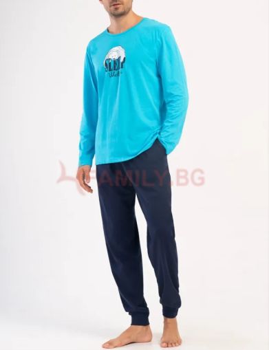 Макси пижама памук, размери 1XL - 4XL 
