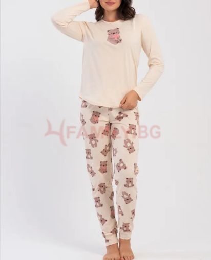 Дамска пижама с меченца, размери S - XL