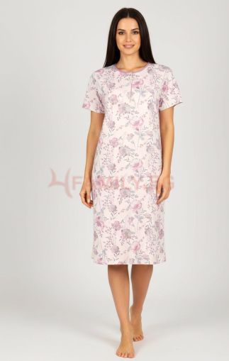 Дамска лятна нощница Флорална, размери L - 2XL