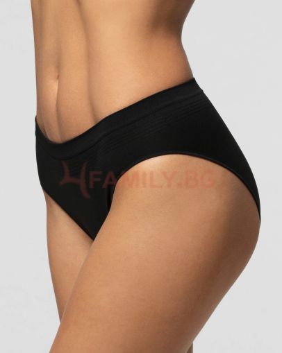 Безшевни микрофибърни черни бикини, размери S - XL
