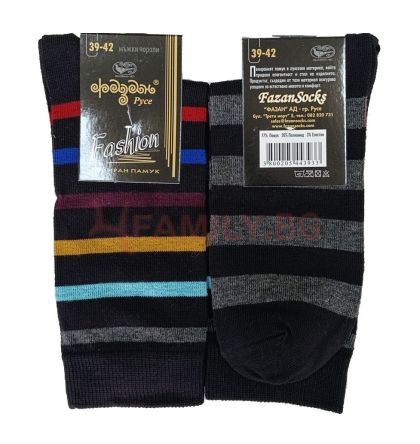 Мъжки чорапи райе 2 броя, размери 39 - 46