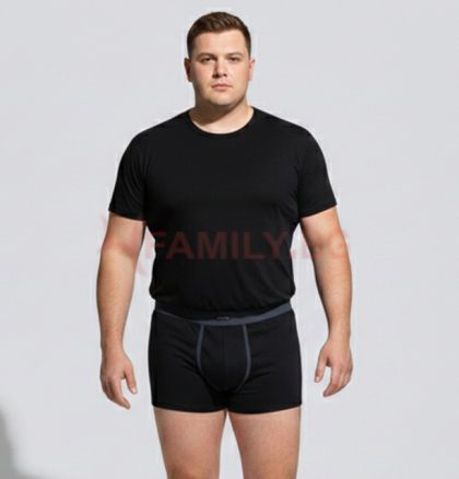 Мъжки макси боксер черен, размери 2XL - 4XL