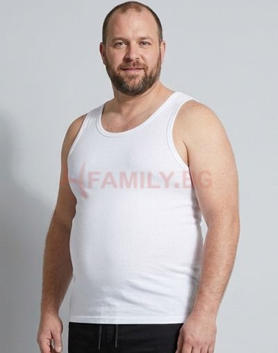 Бял потник макси размери 3XL - 4XL