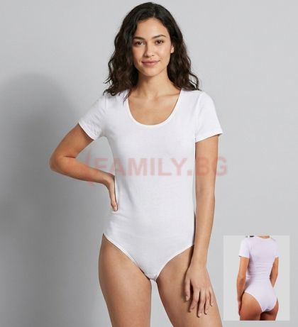 Бяло боди къс ръкав, размери S- XL
