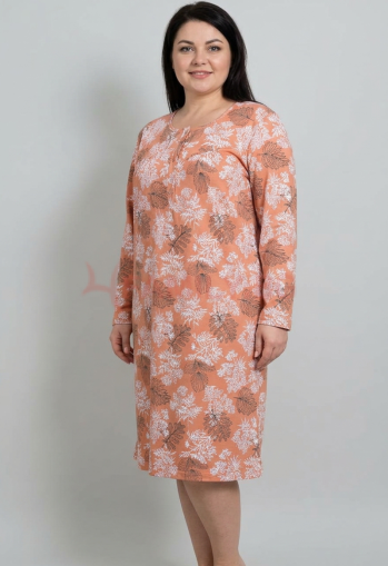 Дамска памучна нощница, размери XL - 3XL