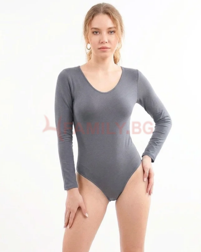 Дамско сиво боди и бикина, размери S - XL