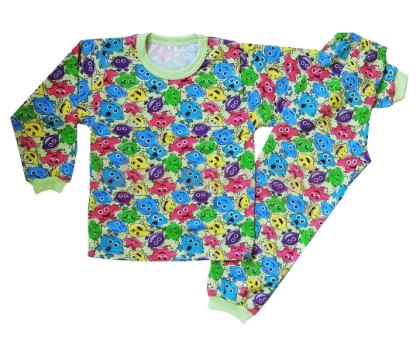 Детска пижама памук Пиленца, размер 1-1,5г