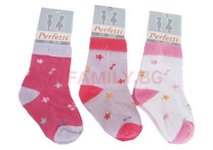  Бебешки чорапи Ноти, размер 6-12м
