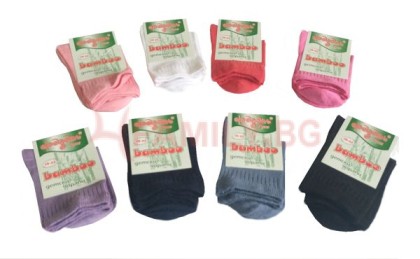  Детски чорапи БАМБУК микс цветове, размер 19-22