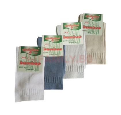  Детски чорапи БАМБУК микс цветове, размер 27-30