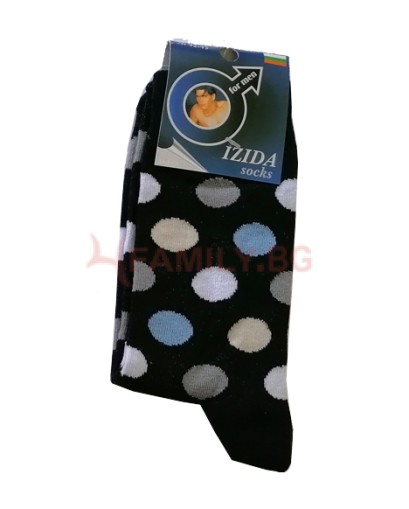 Чорапи с мотив точки цветни, размери 42-45