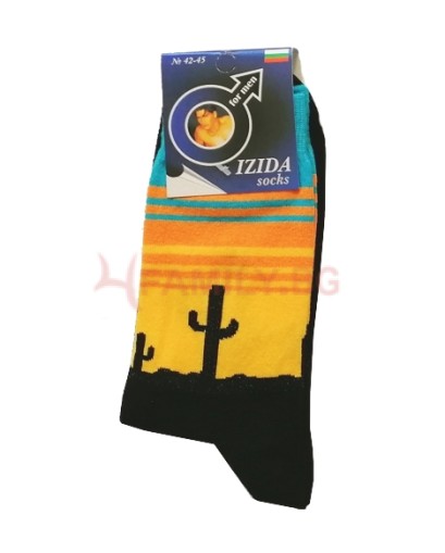 Чорапи с мотив Кактус, размери 42-45