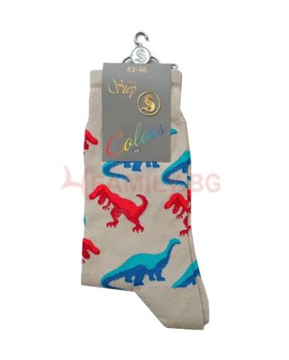 Чорапи с мотив Динозаври, размери 43-46