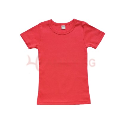 Червена тениска рипс, размери 104см - 146см
