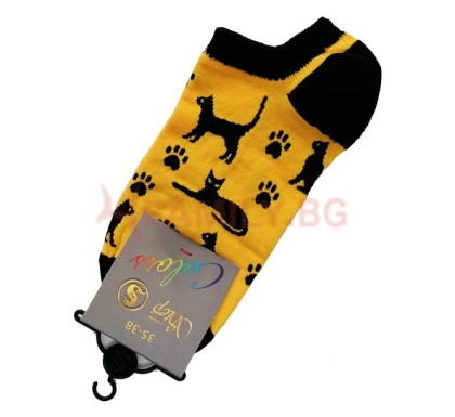 Чорапи терлик с мотив Котки, размери 35-42