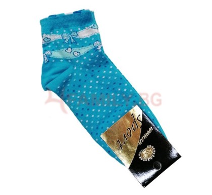Дамски чорапи къс конч сини, размер 36-40