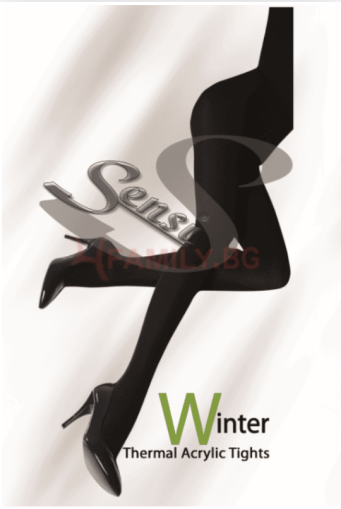 Дамски черни чорапогащи Winter, размери S - XL
