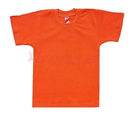 Оранжева тениска едноцветна, размери 110см - 158см