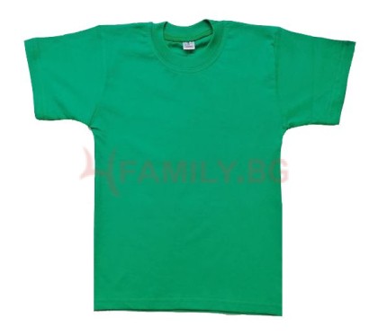 Детска тениска зелена, размери 116см - 158см
