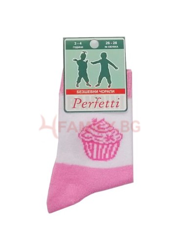 Детски чорапи Кексче розови, размер 26 - 33