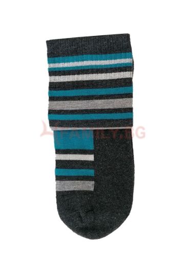 Термо чорапи райе тъмносиво, размер 36-39
