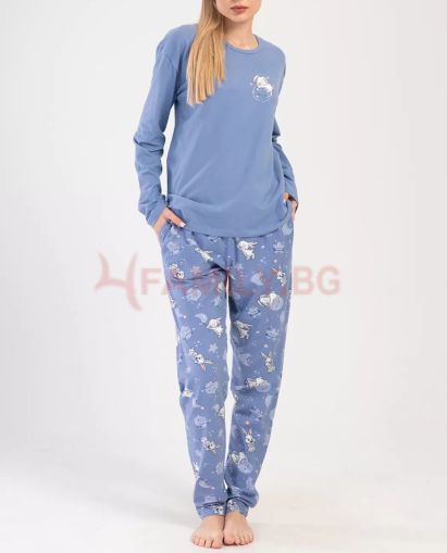 Дамска пижама макси размери 1XL - 3XL