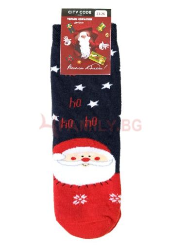 Коледни термо чорапи HO-HO-HO, размери 23 - 35
