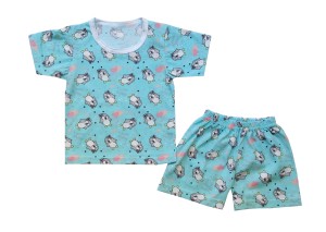  Детска лятна пижама Пингвини, размери 92см - 116см