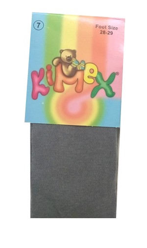  Сив детски чорапогащник памук, размери 128см - 146см