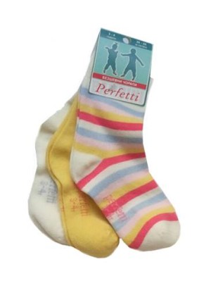 Детски чорапи райе 3-4г, комплект 3 чифта
