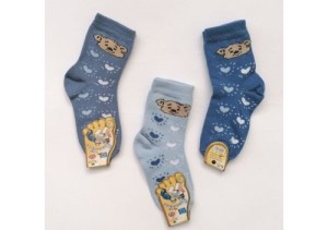 Детски чорапи Мечета, комплект 3 чифта за 2-3г