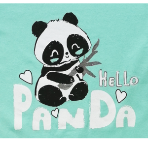 Детска лятна пижама Панда, размери 122см - 146см