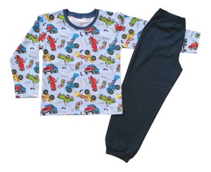 Детска памучна пижама с Багери, размер 104см