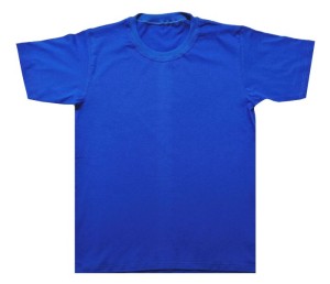 Тениска в кралско синьо