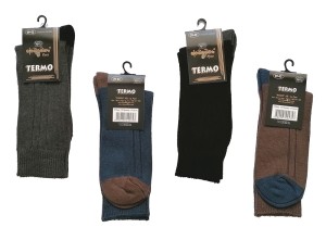 Мъжки термо чорапи кафяви, размери 39-42