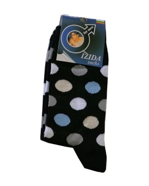 Чорапи с мотив точки цветни, размери 42-45