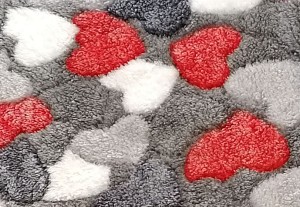  Детски пухени пижами Сърца, размери 110см - 152см