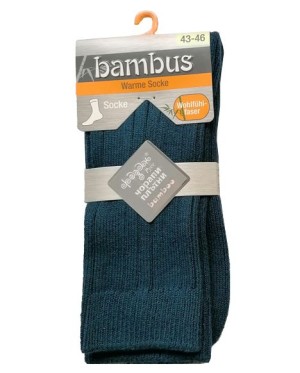 Плътни чорапи Бамбук сини,  размери 39-46
