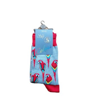 Чорапи с мотив Папагали, размер 39-42