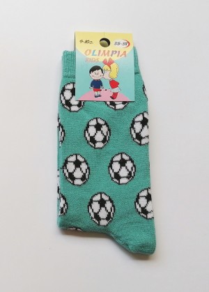 Чорапи с мотив на футболни топки, размери 35-38