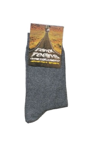 Памучни чорапи син меланж, размер 36-38