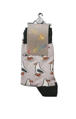 Чорапи с мотив Пингвини сиви