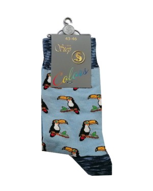 Чорапи с мотив Папагали, размери 43-46