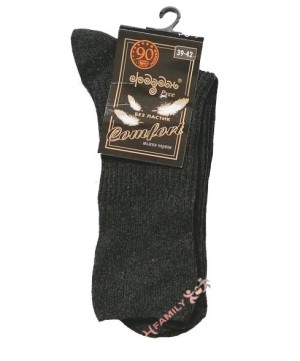 Чорапи без ластик в графит, размер 39-42