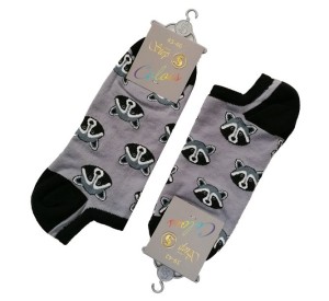 Чорапи терлик с мотив Енот, размери 35-42