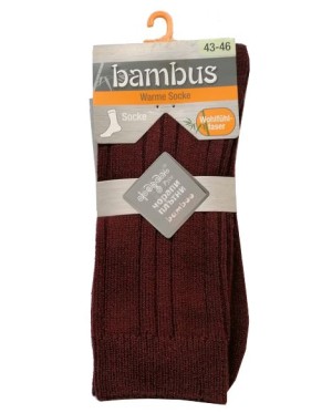 Плътни чорапи Бамбук кафяви,  размери 39-46