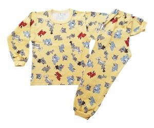 Ватирани детски пижами с Том и Джери, размери 4г - 7г